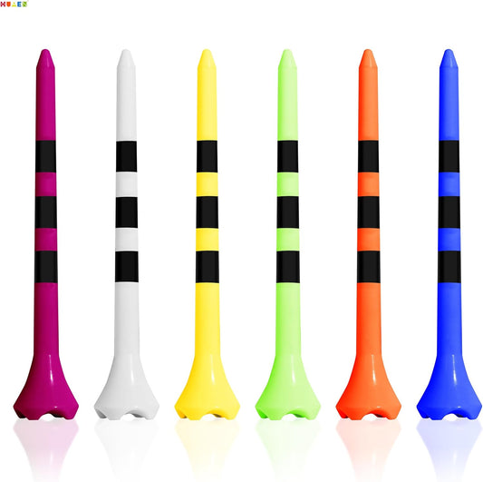 Plastic Tees 100 Pack, 3-1/4 INCH Unbreakable Long Tee, Engineered to Minimize Friction and Side Spin