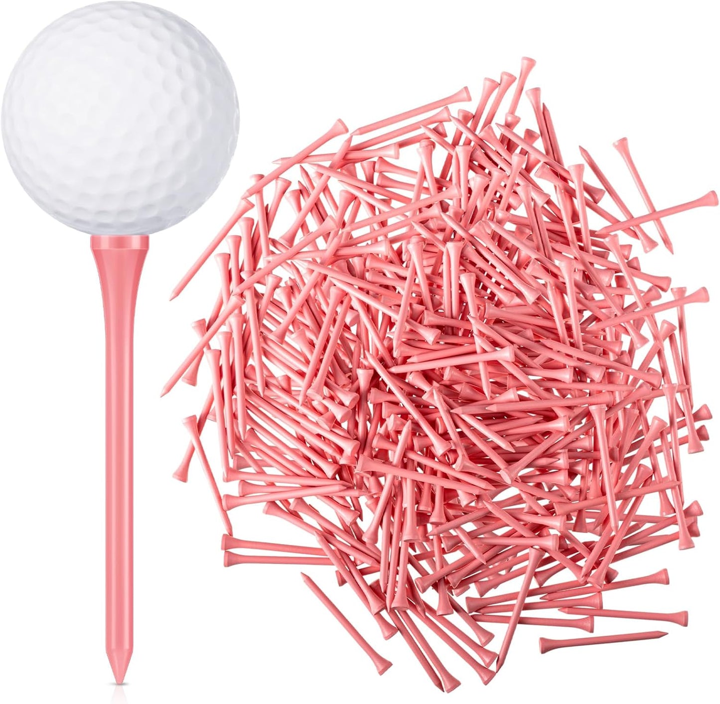 Jenaai 200 Pcs Golf Tees Bamboo Golf Tees Professional Golf Tees Bulk for Women Golf Club Accessories