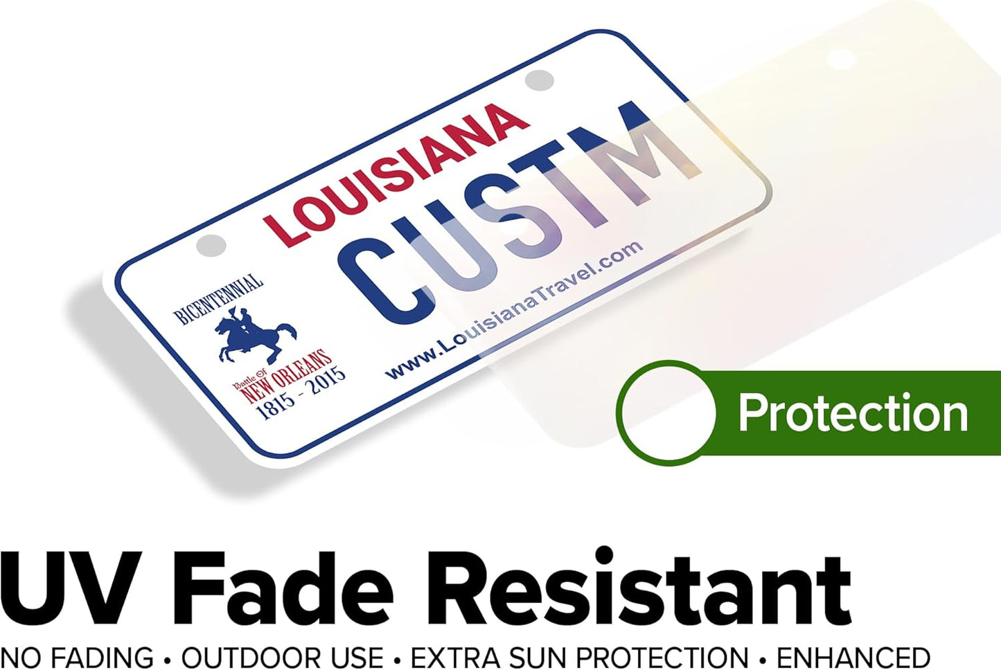Mini License Plates, Personalized License Plates, Custom for Car, Bikes, ATV, Kids Car, Golf Cart, Jeep, 2x4 Inch, Rust-Free Fade Resistant Aluminum, USA Made by My Sign Center (Louisiana)