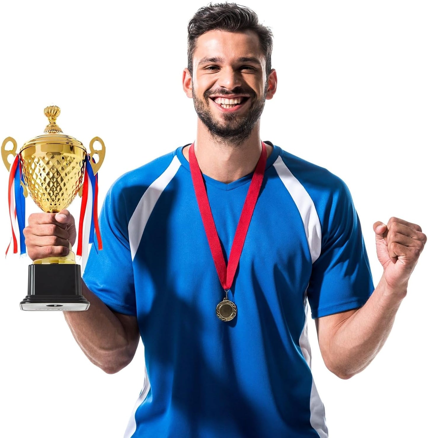 Juvale Gold Trophy Cup - Tournament & Championship Trophy Award - Versatile Awards for Soccer, Basketball & Golf - Rewards for Adults & Kids - 15.2 x 7.5 x 5 in