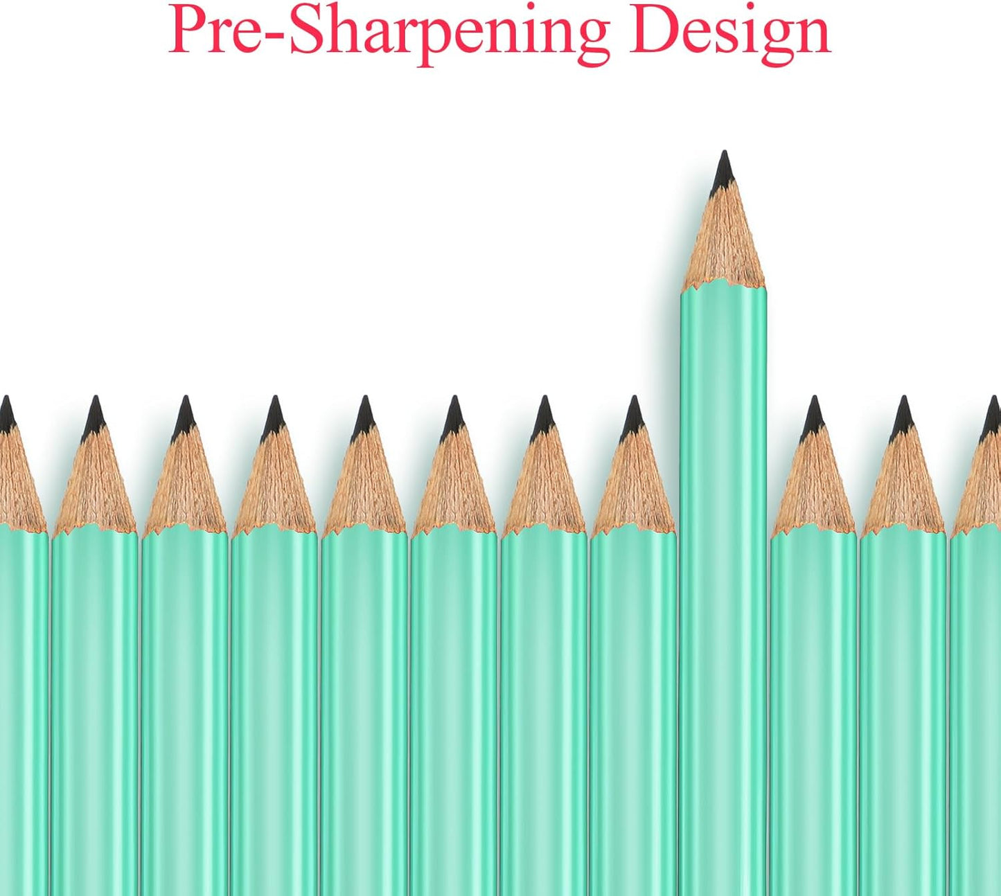 Outus 72 Pieces Golf Pencils Half Pencils with Eraser Mini Bulk Short #2 HB Pre Sharpened for Bridal Shower Wedding Office(Sage Green)