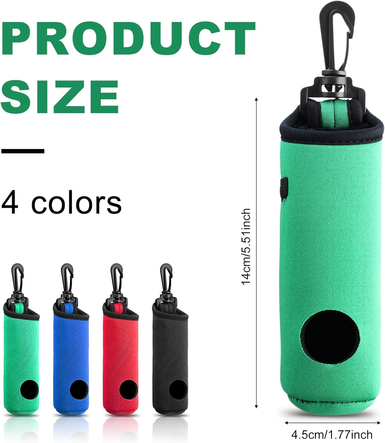 4 Pieces Golf Tee Holder Golf Ball Carry Bag Pouch Ball Holder Keychain Belt Clip Gifts Accessories