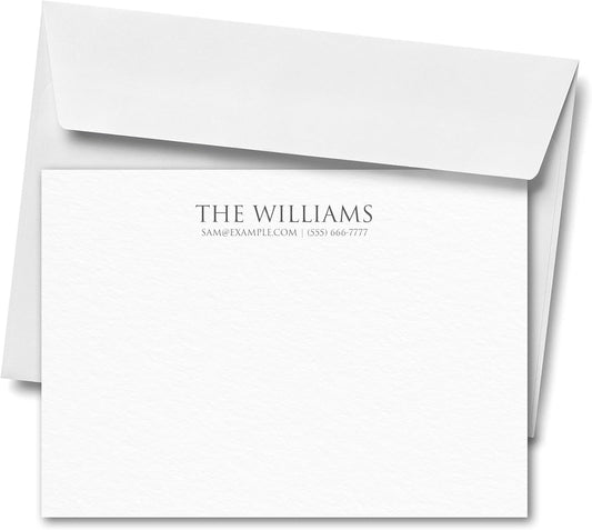 Personalized Stationery Letters and Envelopes - Custom Stationery Note Cards, Thank You Cards Set for Men and Women (Modern Tradition)