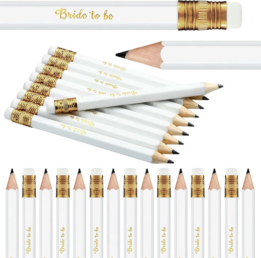 Chinco 72 Pieces Bridal Shower Game Pencils Wedding Pencils Pre Sharpened Mini Short 4 Inch Game Bridal for Wedding Shower Favors Presents Gifts Golf Classroom School(Classic)