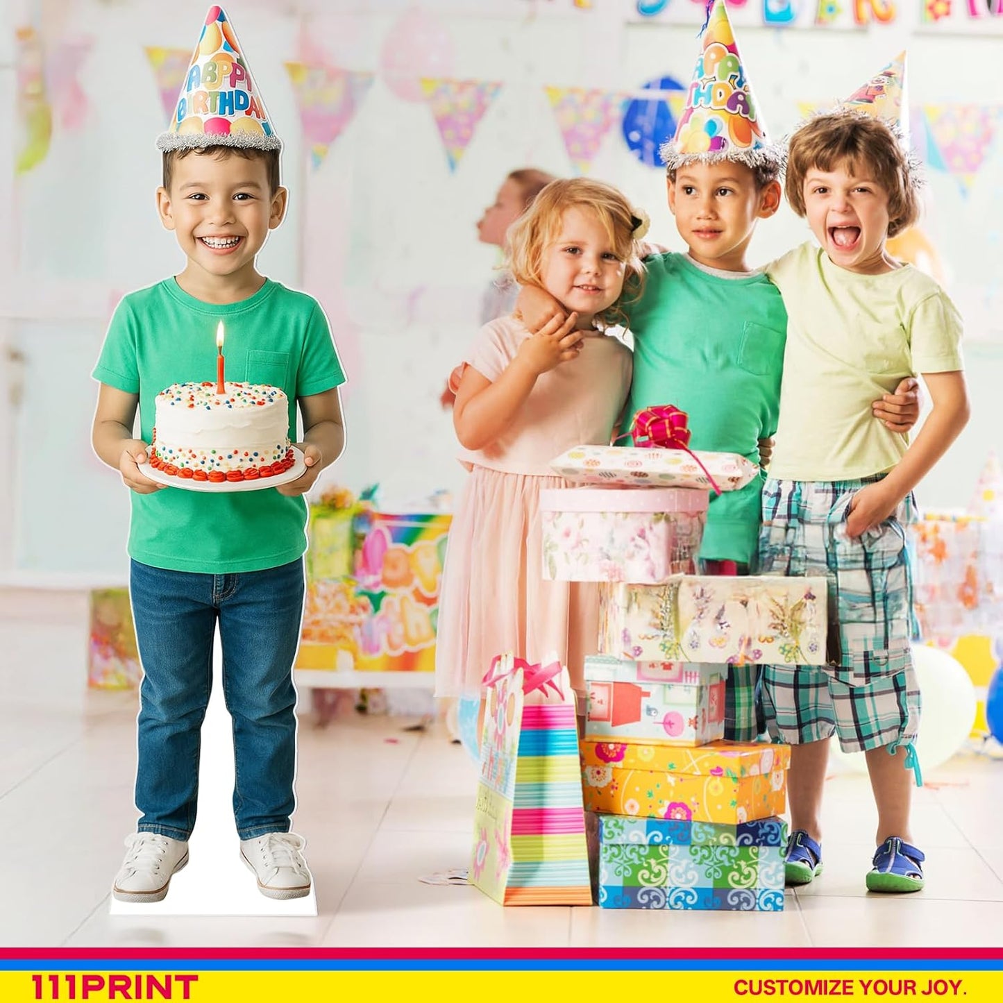 Custom Life Size Cardboard Cutout, Personalized Photo Standup, High Resolution Print, Decor for Weddings, Birthdays, Graduations & Events, 1-8 FT to Choose, Upload Your Photo