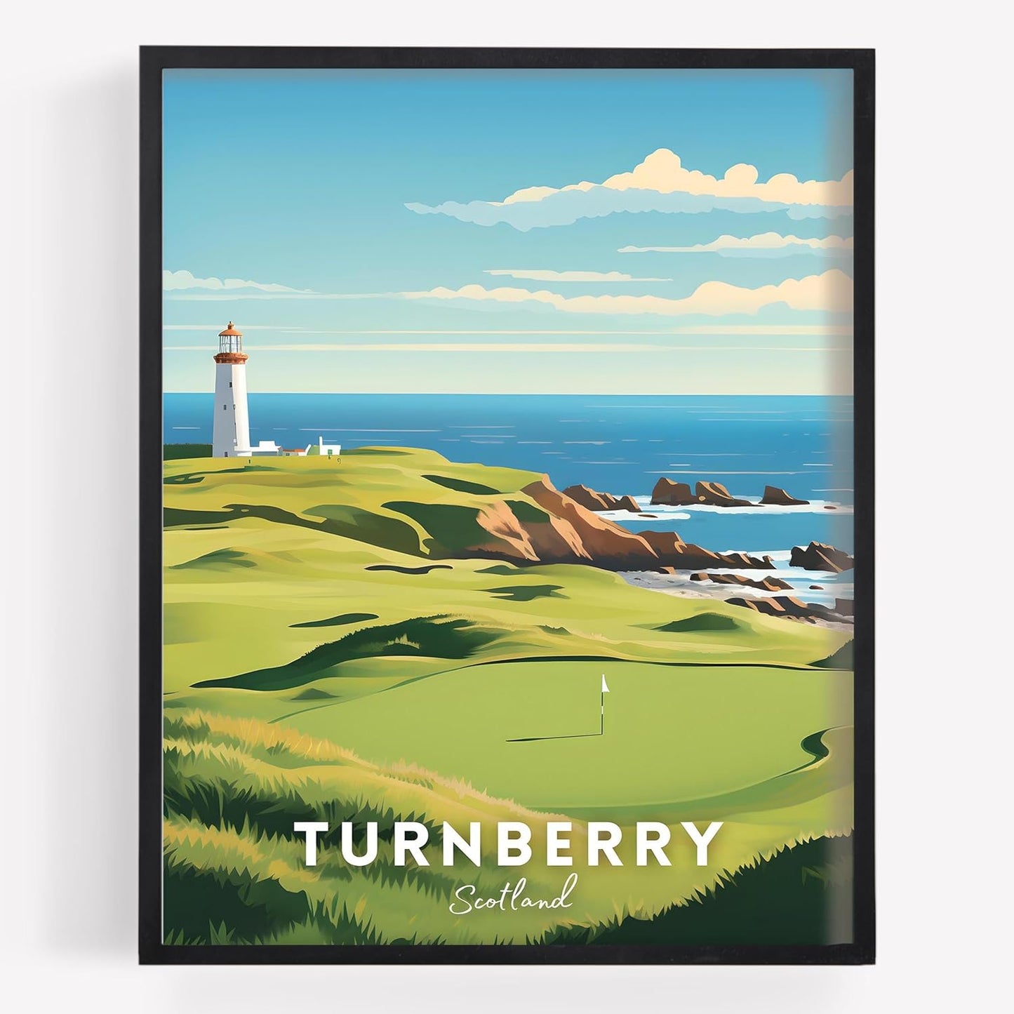 Golf Course Premium Giclee Fine Art Prints - Augusta, Pebble Beach, Pinehurst, Golf Course Posters, Golf Wall Art, Aesthetic Poster for Home Office Decor, Ready to Frame