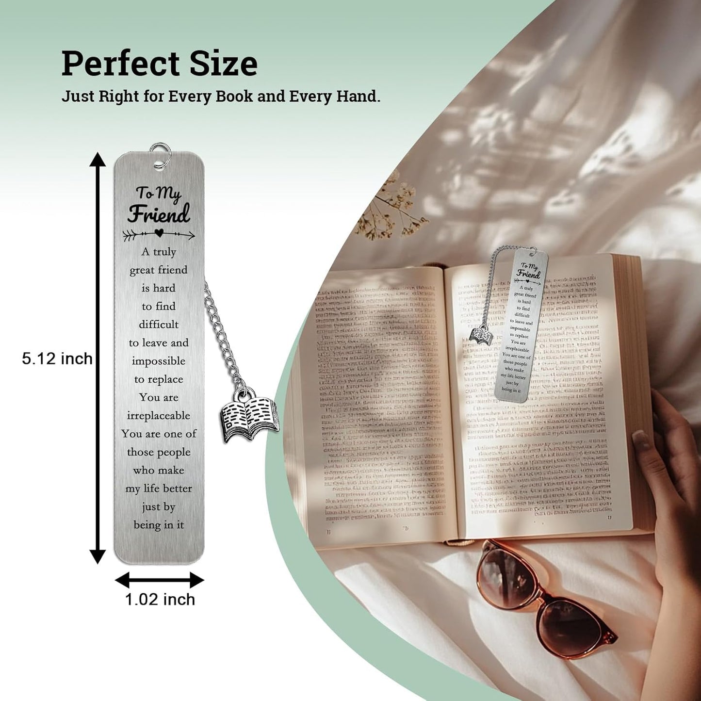 Best Friend Bookmarks Gifts for Women, Unique Birthday Bookmark for Female Friends, Cute Sentimental Friendship Christmas Gifts, Graduation Bookmarkers, Thoughtful Gift Ideas for Her