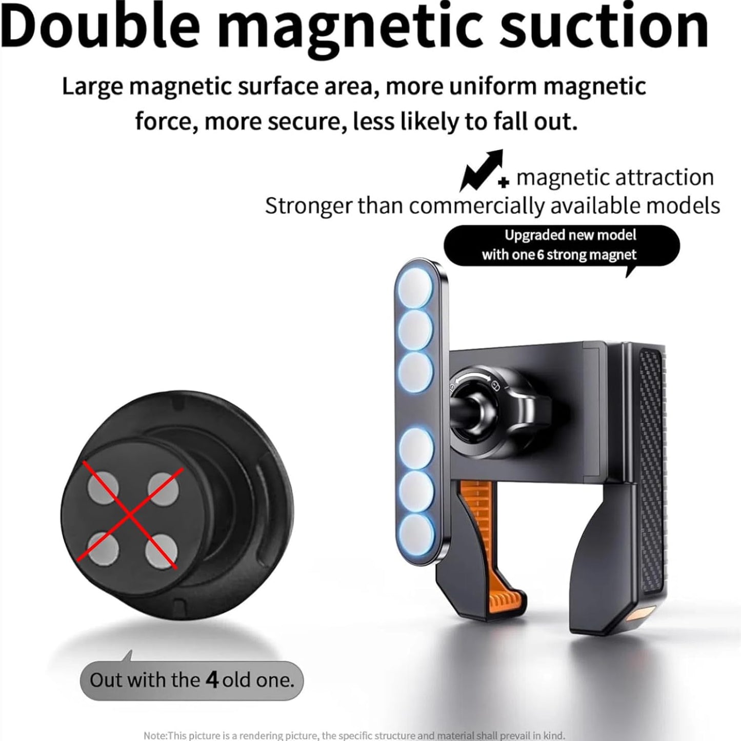 DIGI4U Magnetic Phone Holder for Golf Cart, Narrow Base N52 Magnet, Golf Accessories Compatible with EZGO/Club Car/Yamaha, 360° Rotatable Golf Cart Phone Mount for iPhone Samsung