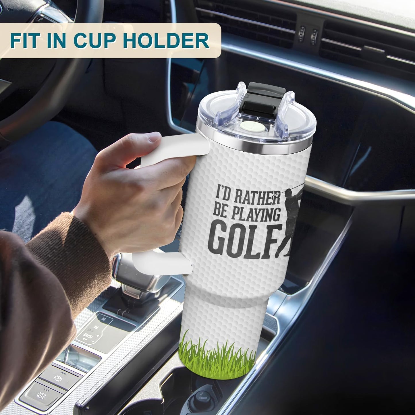 Golf Gifts For Men, Golf Gift For Fathers Day, Birthday, Best Present Ideas From Son, Daughter And Kids, Cool Gifts For Women, Christmas Gift for Golfers Men, Dad, Golfers Tumbler 40oz With Handle