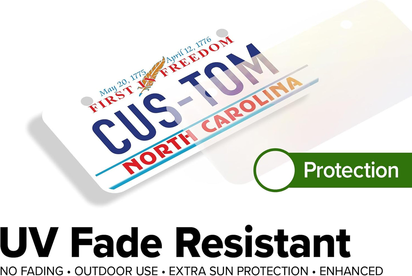 Mini License Plates, Personalized License Plates, Custom for Car, Bikes, ATV, Kids Car, Golf Cart, Jeep, 2x4 Inch, Rust-Free Fade Resistant Aluminum, USA Made by My Sign Center (North Carolina)