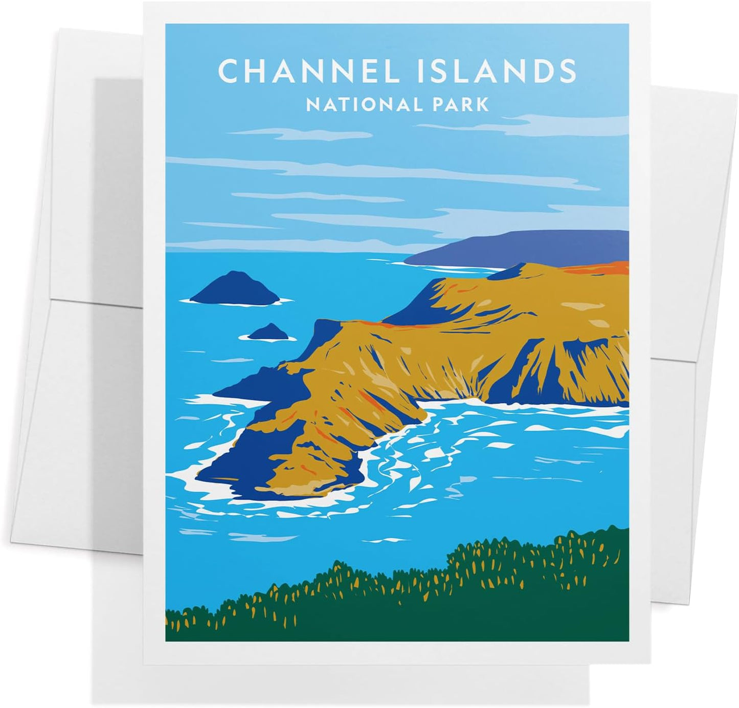 Twigs Paper - Assorted Art National Parks Greeting Cards - Stationery Cards with Envelopes - Thank You and Blank Note Cards - Greeting Cards for All Occasions - Made in USA (5.5 x 4.25, Set of 12)