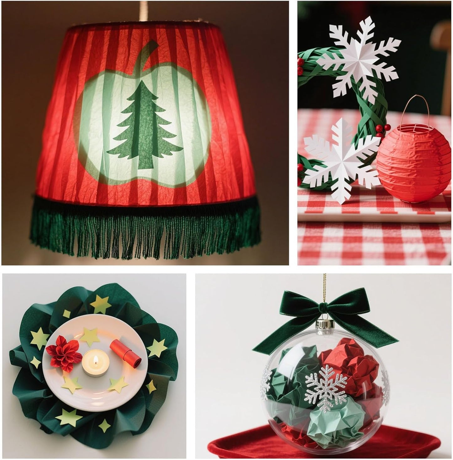 VGOODALL 450 Sheets Christmas Tissue Paper for Gift Bags, 11.5×8 Inch Art Tissue Paper Bulk for Crafts DIY Home Decoration