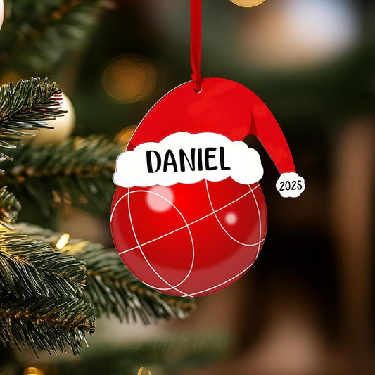 Personalized Bocce Ball Christmas Ornament 2025, Custom Bocce Ball Ornaments with Name, Team Ornament, Custom Coach Gifts, Christmas Tree Decorations, Gifts for Sports Lovers Boys, Xmas Gift 2025