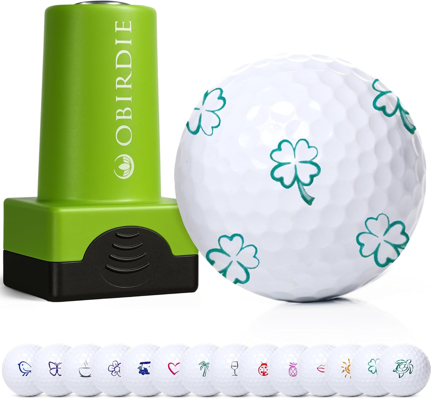 Self-Inking Golf Ball Stamp | Chic & Fun Golf Ball Stamper | Fast-Drying, Waterproof Golf Ball Marker Stamp | Reusable Golf Accessories for Women | Golfer Gifts | Golf Gadgets