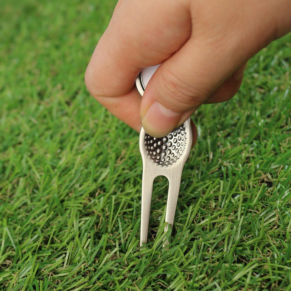 Golf Divot Repair Tool with Removeable Golf Ball Marker Golf Gift for Men Women