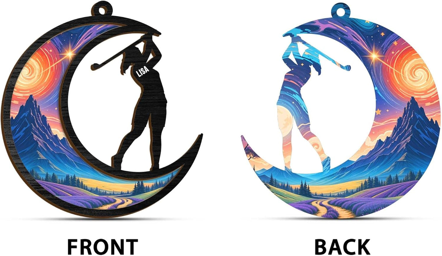 Personalized Golf Ornaments for Christmas Tree 2025 Custom Golf Christmas Ornament Golfing Bag Ornament Sports Golf Cart Ornaments Gift for Golfer Bag Golfing Lovers Hanging Decoration (G30)