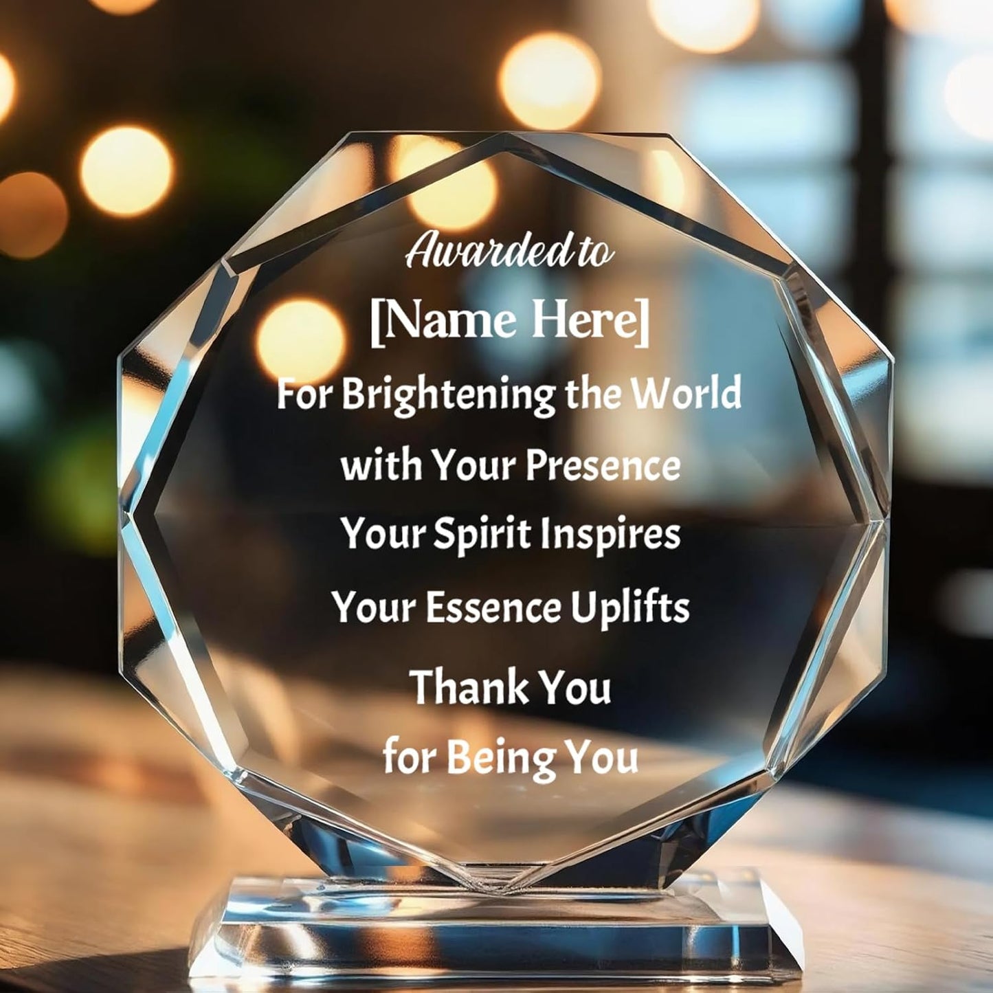 Custom Crystal Awards and Trophies – Personalized Engraved Glass Plaques for Employee Recognition, Appreciation, Farewell, Retirement, Coworker Gifts, Sports Achievements