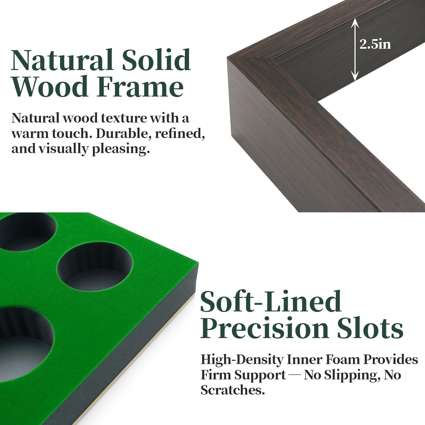 Golf Balls Display Case Frame for 20 Balls, 10.3" x 12.2" Golf Balls Shadow Box for Wall and Tabletop Display , Perfect for Golf Lovers