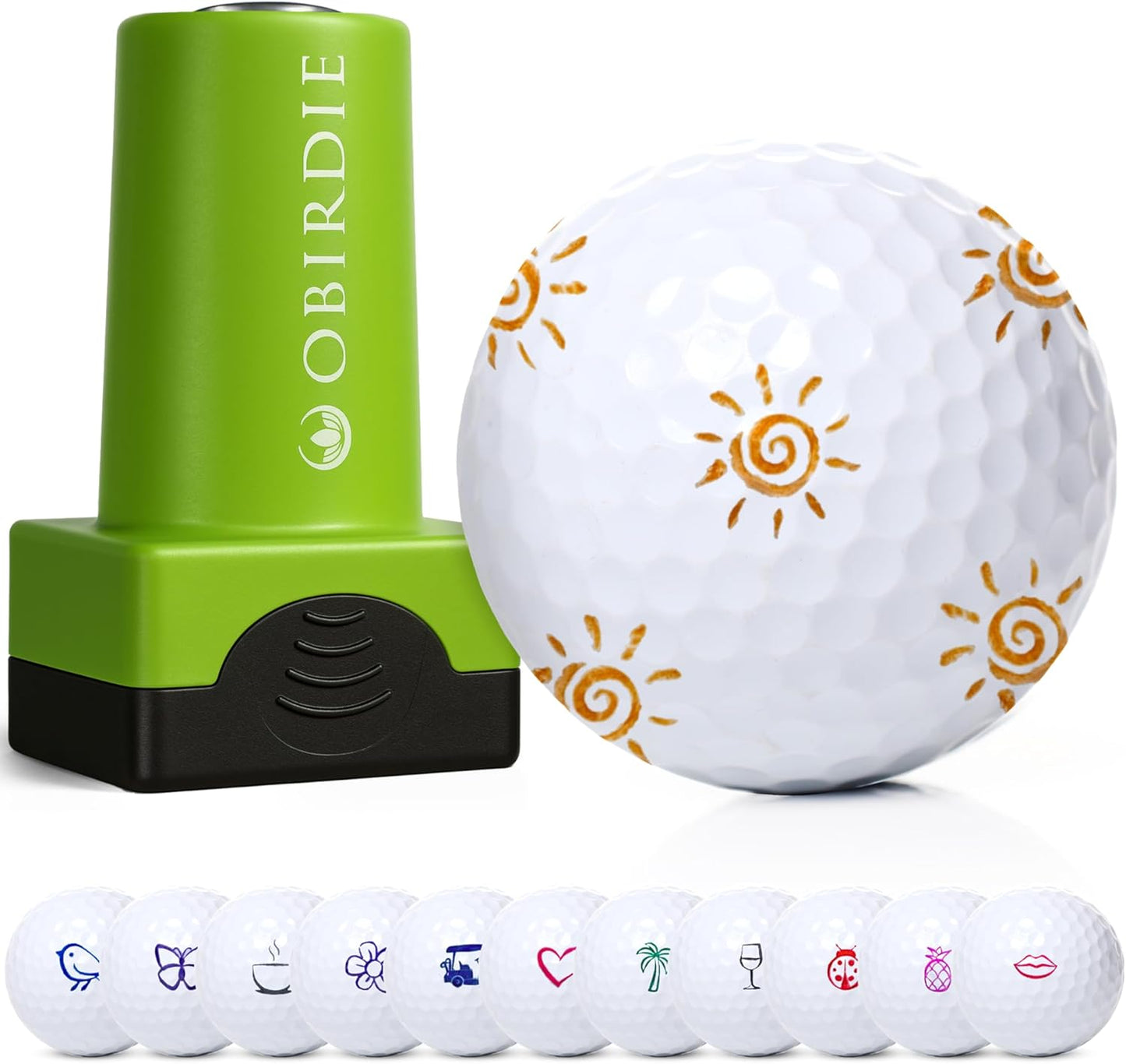 Self-Inking Golf Ball Stamp | Chic & Fun Golf Ball Stamper | Fast-Drying, Waterproof Golf Ball Marker Stamp | Reusable Golf Accessories for Women | Golfer Gifts | Golf Gadgets