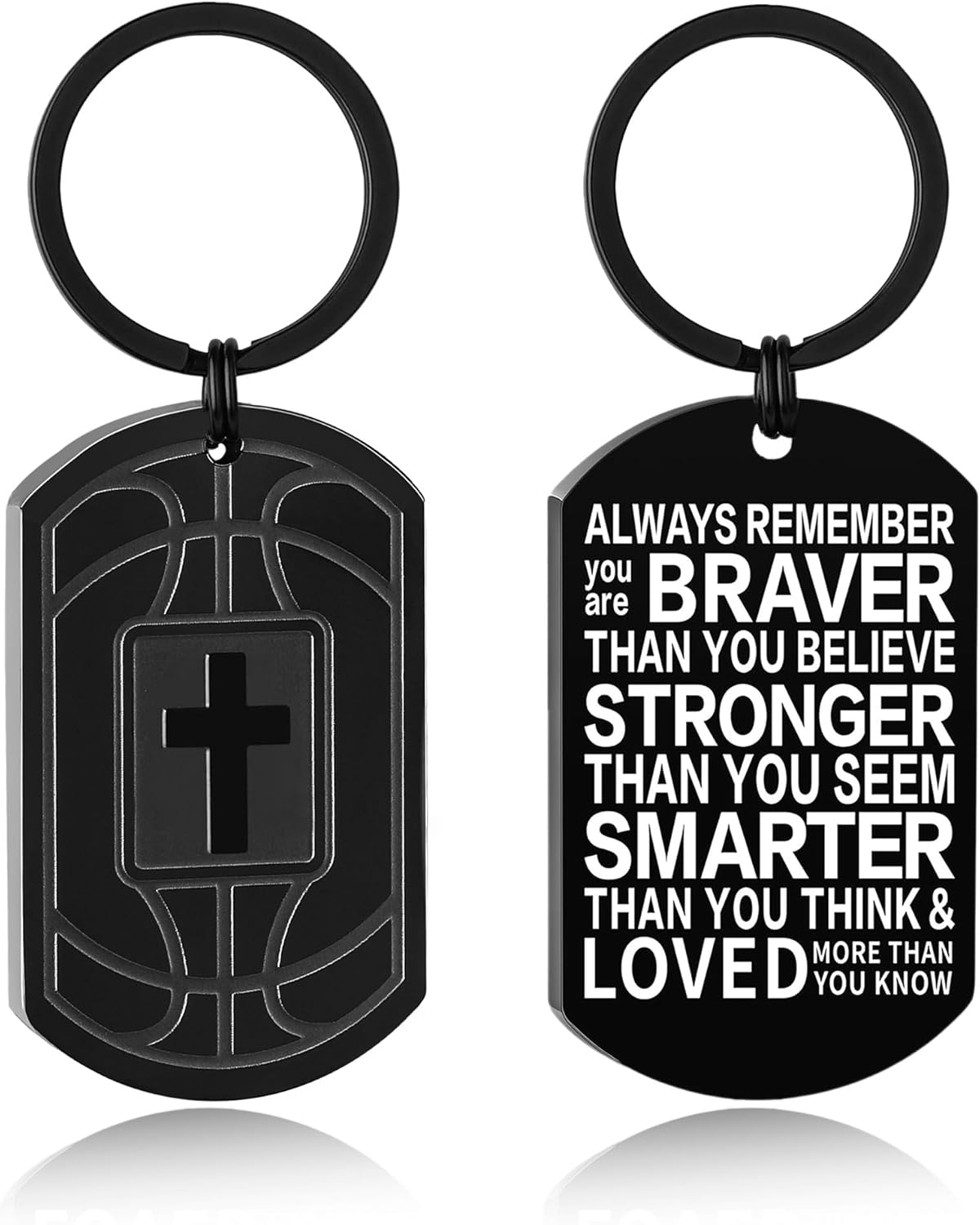 Football/Baseball/Soccer/Basketball Keychain for Men First Communion Baptism Confirmation Mens Gifts