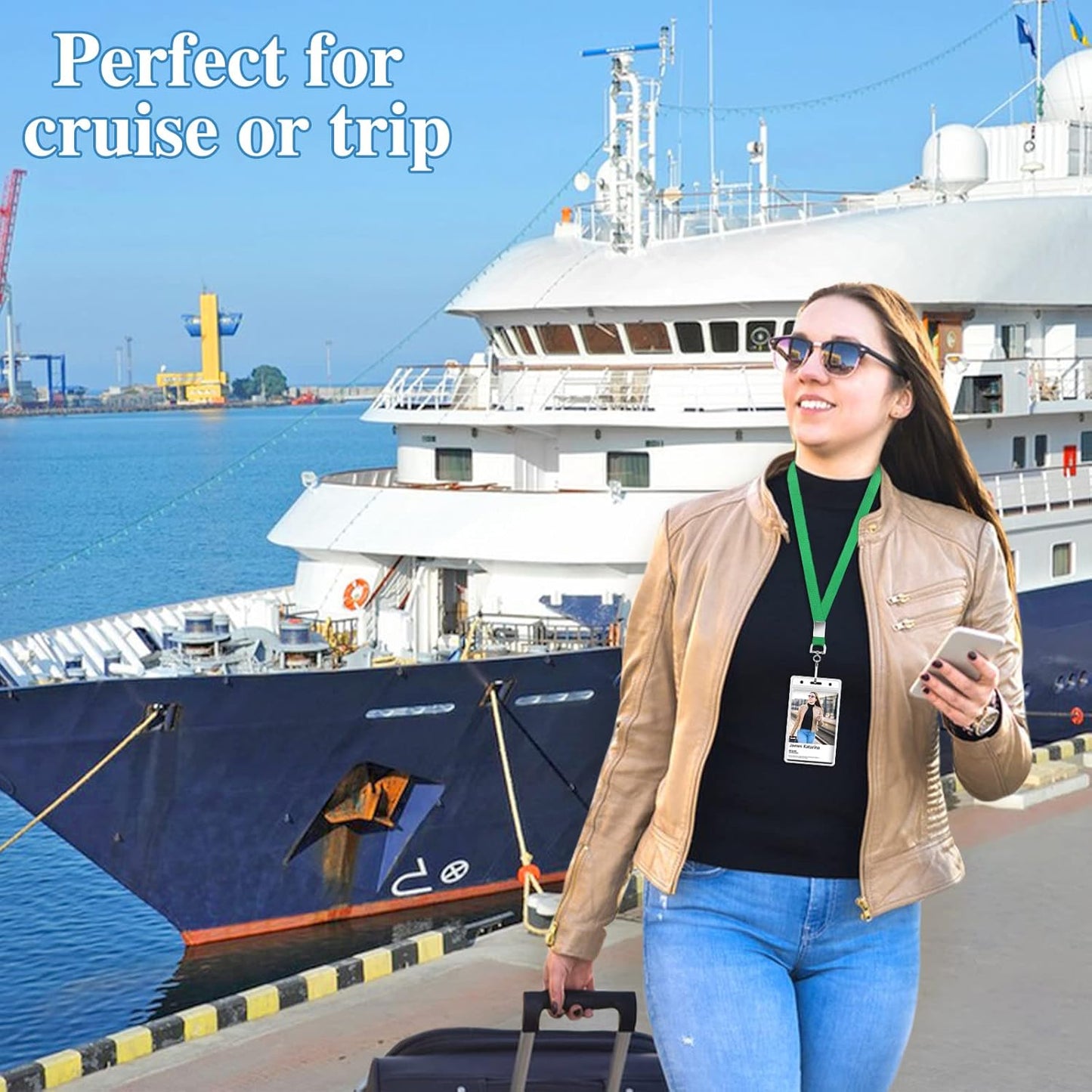 48 Pack Lanyards for ID Badges Cruise Lanyard for Ship Cards with Waterproof ID Badge Holder Cruise Essentials 2025 (12 Colors)