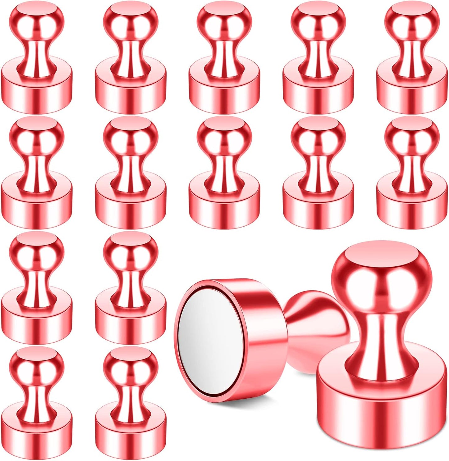 FINDMAG 16 Pack Whiteboard Magnets, Strong Neodymium Small Magnet for Craft, Multi-Use Refrigerator Magnet for Hanging, Fridge, Kitchen (Rose Gold)