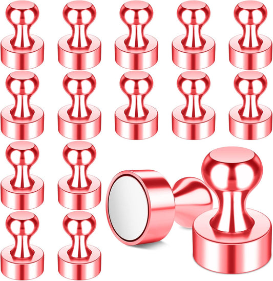 FINDMAG 16 Pack Whiteboard Magnets, Strong Neodymium Small Magnet for Craft, Multi-Use Refrigerator Magnet for Hanging, Fridge, Kitchen (Rose Gold)