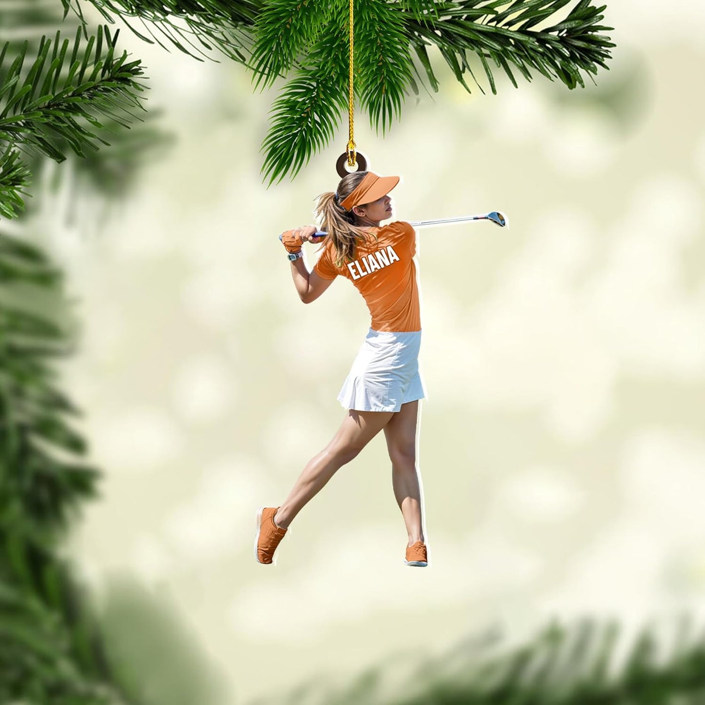 Personalized Golf Ornaments for Christmas Tree 2025 Custom Golf Christmas Ornament Golfing Bag Ornament Sports Golf Cart Ornaments Gift for Golfer Bag Golfing Lovers Hanging Decoration (G27)