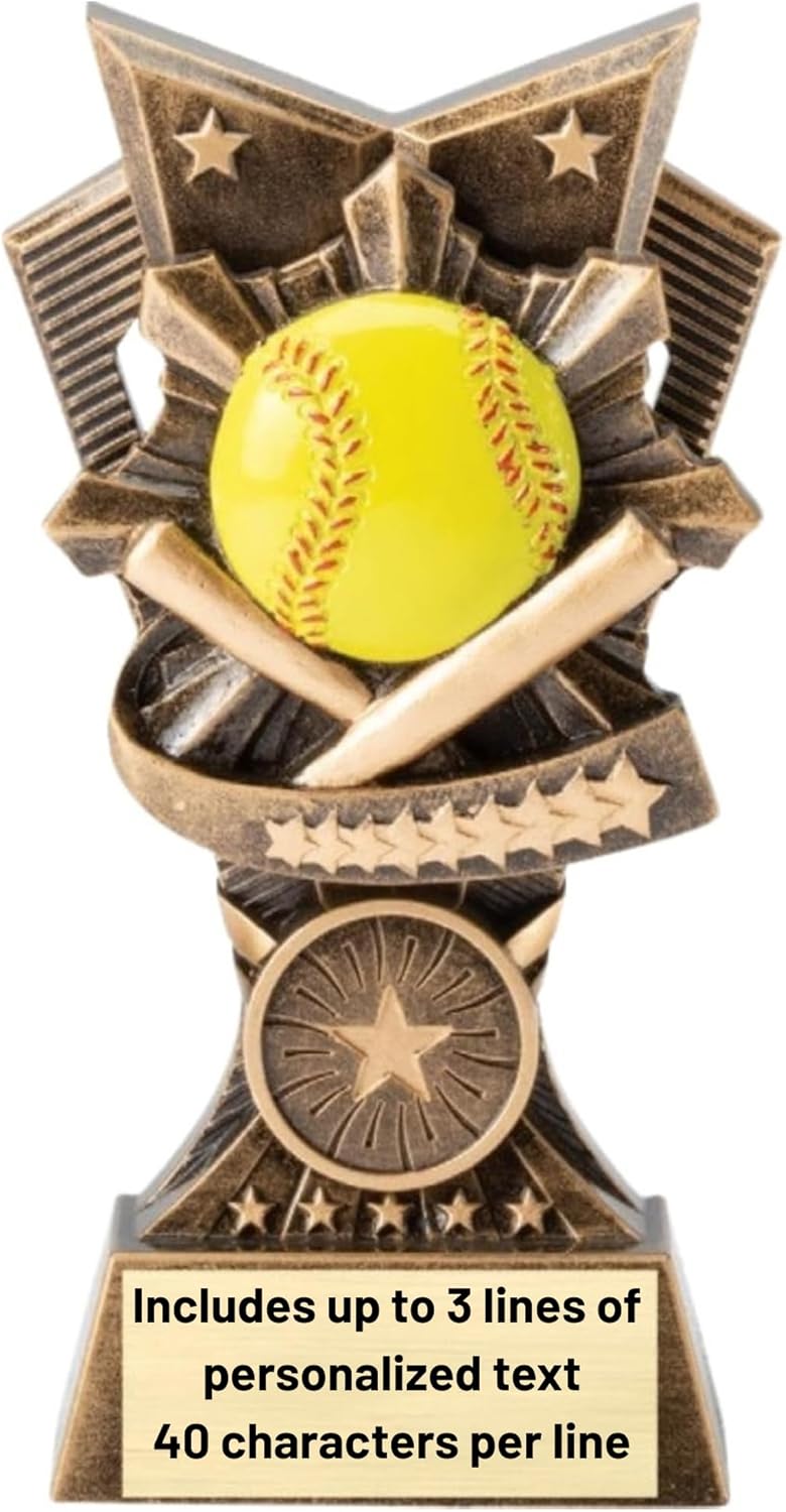 Champion V Sports Trophy Award with Custom Engraving – Recognition Trophy for Kids and Adults Team Awards for Competitions School Sports Student Athletes MVPs Tournaments and Celebrations