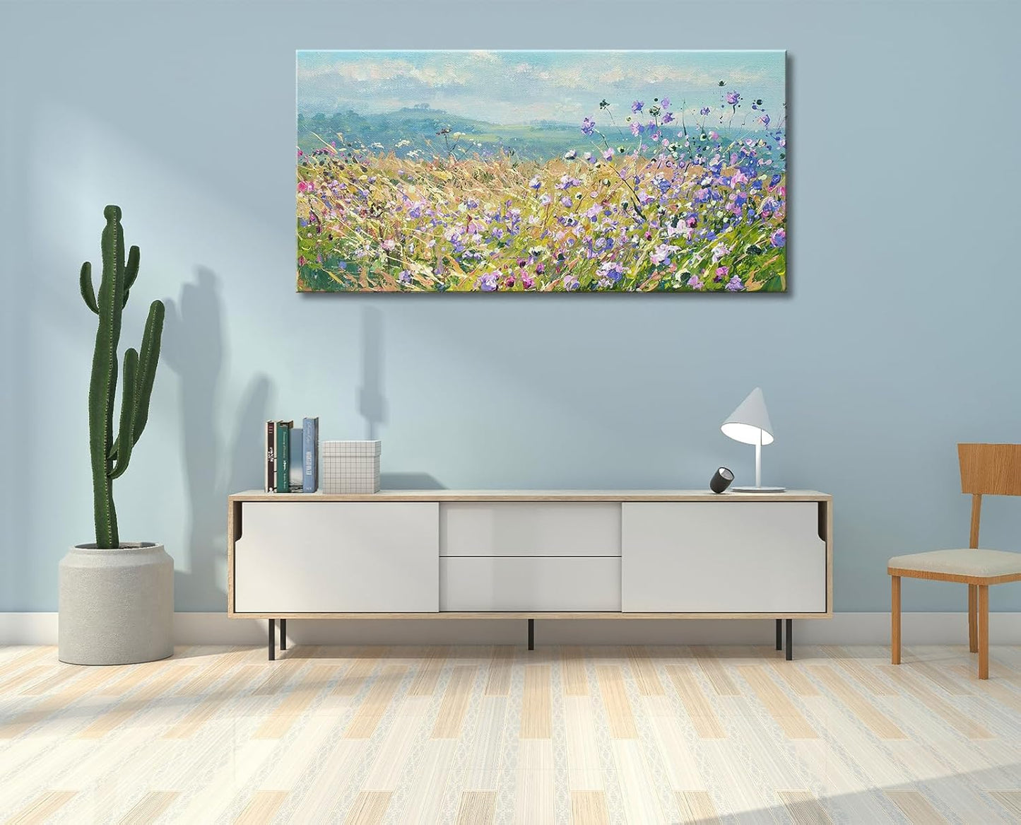 Flowers Wall Art Canvas Daisy Floral Textured Painting Modern Botanical Large Framed Pictures Artwork for Living Room Bedroom Bathroom Dinning Room Office Home Wall Decor Gifts 20x40
