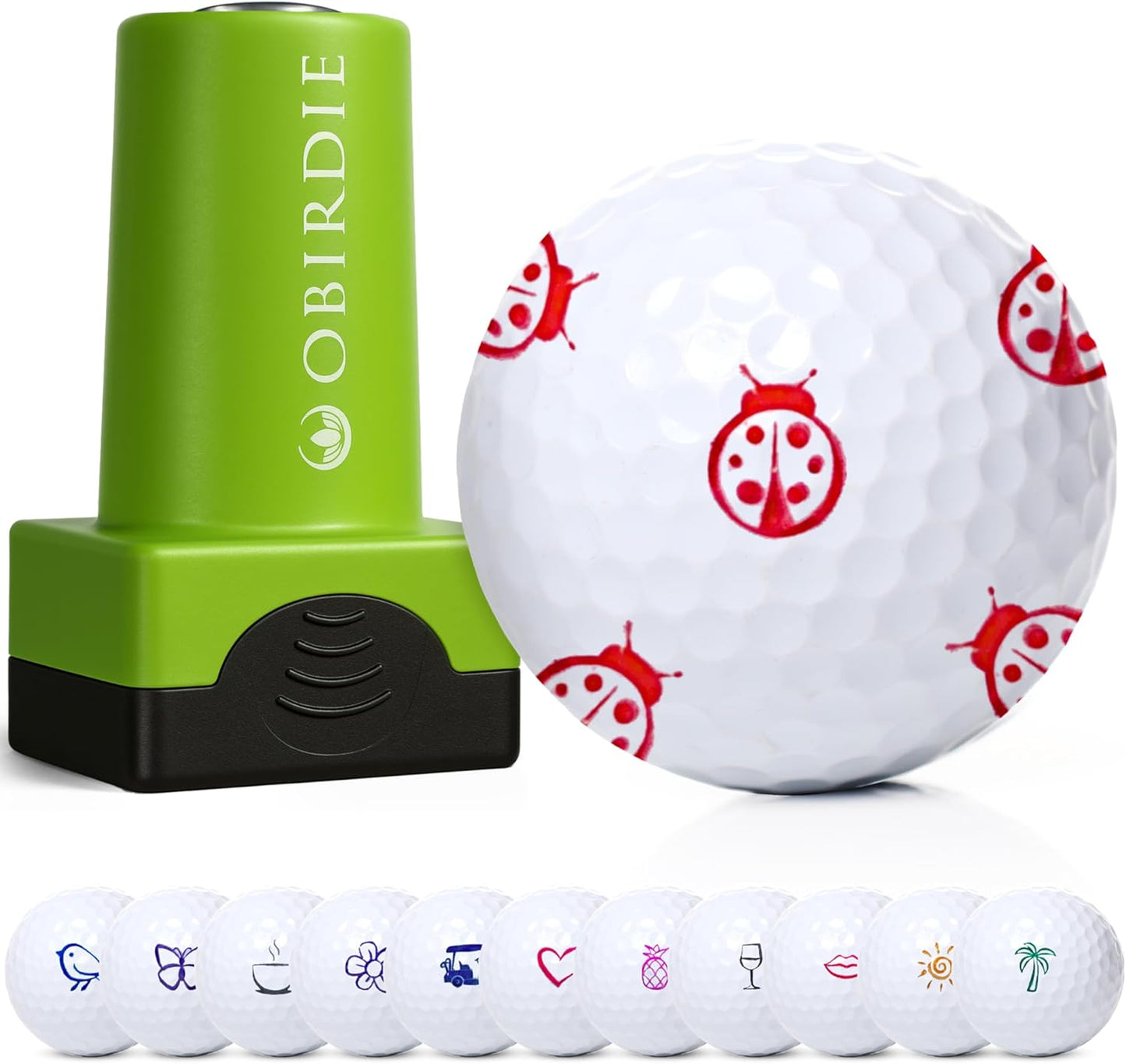 Self-Inking Golf Ball Stamp | Chic & Fun Golf Ball Stamper | Fast-Drying, Waterproof Golf Ball Marker Stamp | Reusable Golf Accessories for Women | Golfer Gifts | Golf Gadgets