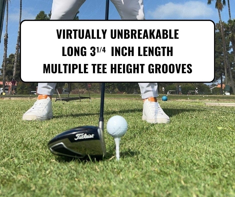 AIRGLO Pro T1 Unbreakable Golf Tees, Premium Plastic Golf Tees