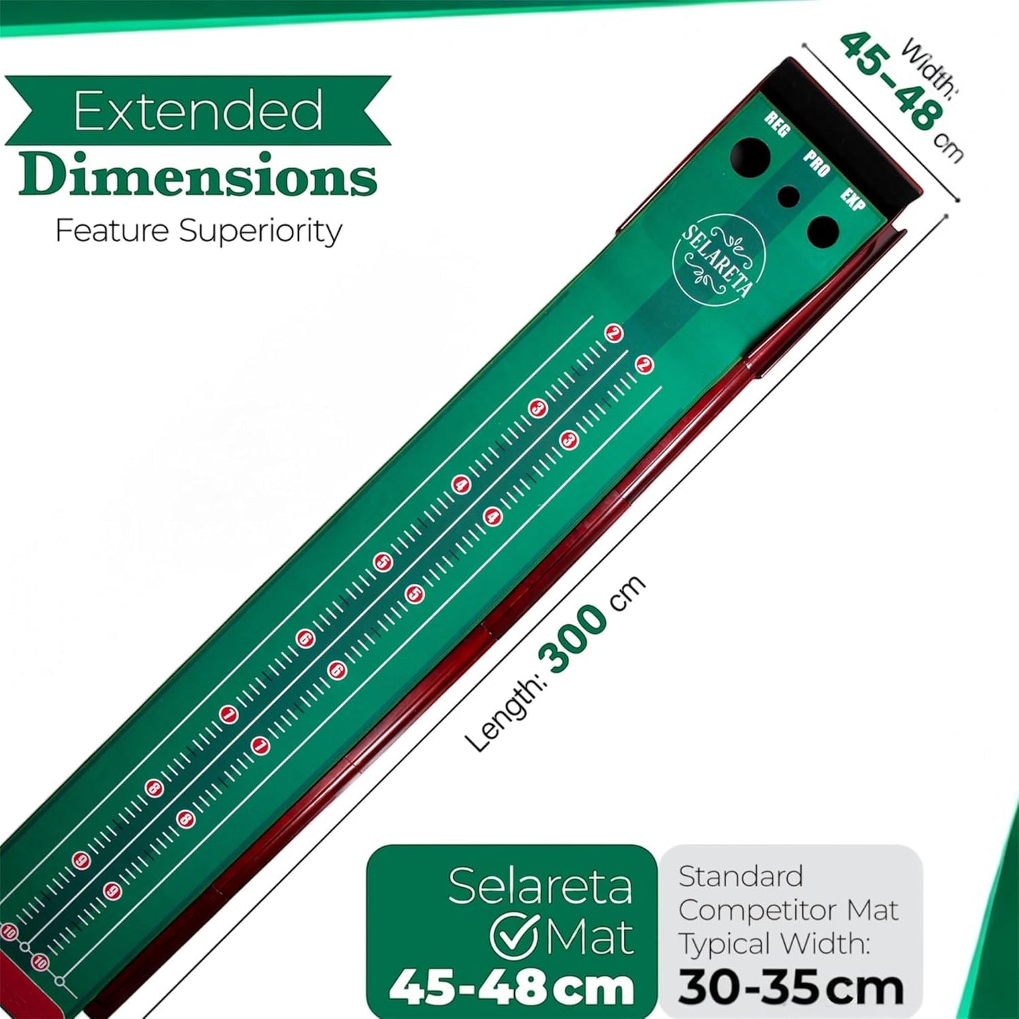 Indoor Putting Green- 10 ft. 3 Holes Professional Golf Mat with Auto Ball Return, Non-Slip Base,Mirror and 4 Slopes. for Home, Office, or Backyard – Golf Gift Training Aid for Beginners and Adults