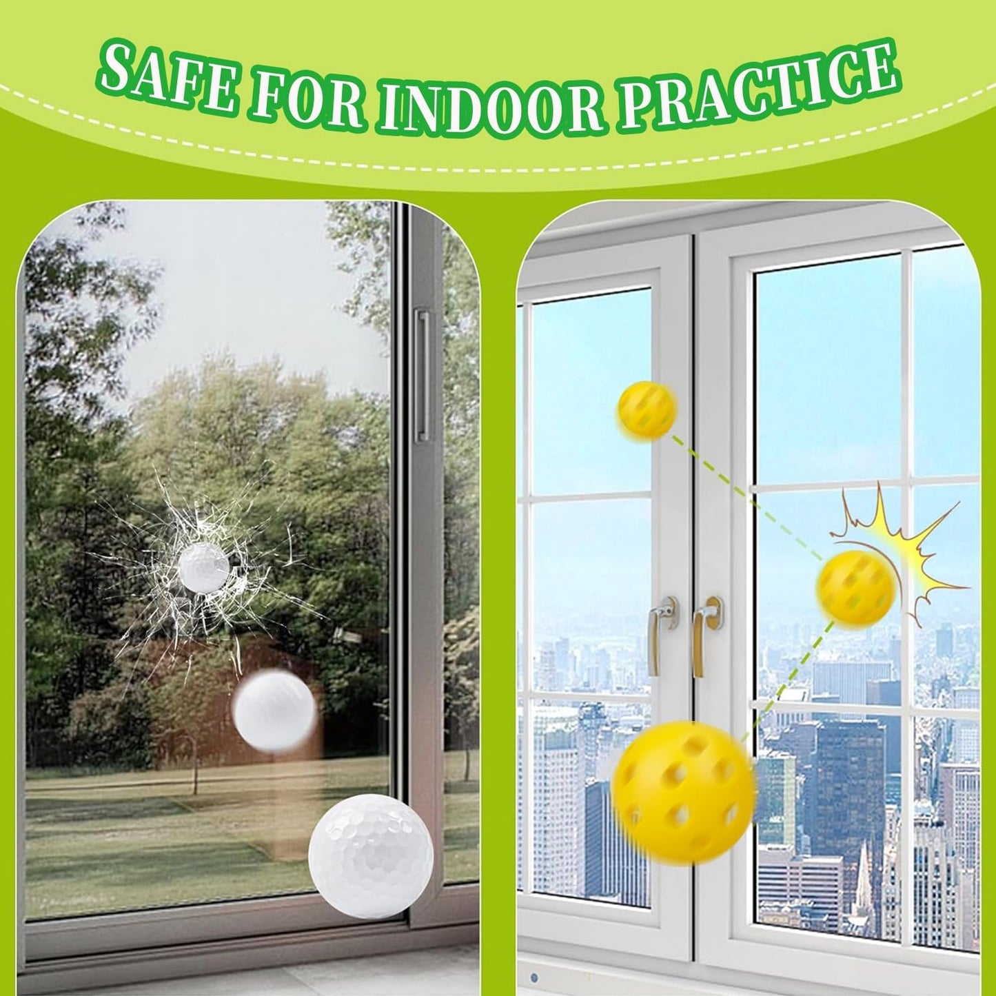 KOFULL 50 Pack Colored Golf Practice Ball, 40mm Hollow Sports Golf Training Balls Plastic Airflow Good for Your Pets(Multicolor)