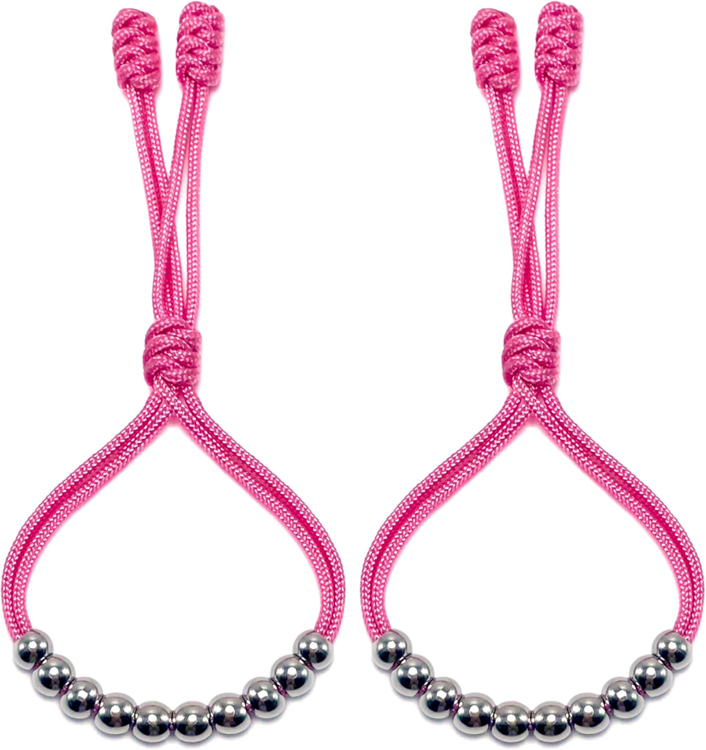 LAMIBEE Pack of 2 Golf Glove Bead Stroke Counter, 10 Stainless Steel Beads Score Counter for Gloves, Stroke Count Resizable Easy to Adjust Golf Round Scoring Tracker Accessory