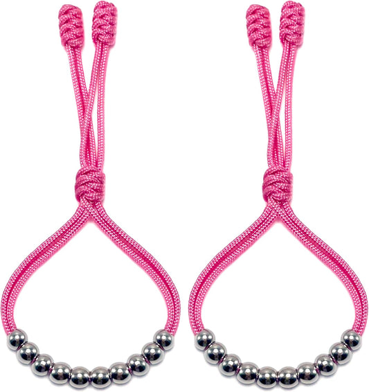 LAMIBEE Pack of 2 Golf Glove Bead Stroke Counter, 10 Stainless Steel Beads Score Counter for Gloves, Stroke Count Resizable Easy to Adjust Golf Round Scoring Tracker Accessory