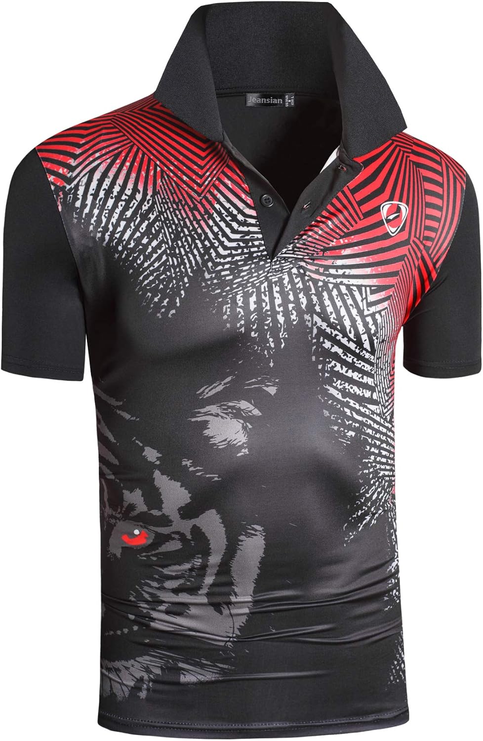 jeansian Men's Sport Outdoor Quick Dry Fit Short Sleeves Polo Tee Shirt Tshirt T-Shirt Tops Golf Tennis Bowling LSL195