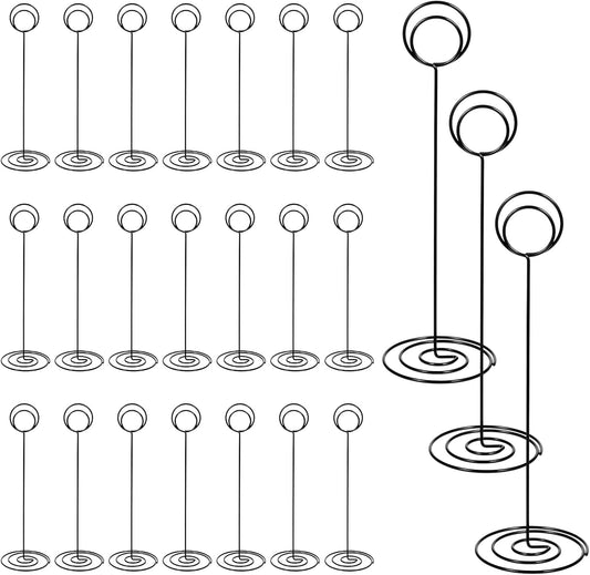 24 Pack 8.6 Inch Table Number Holder Table Sign Stands Picture Name Menu Clips Place Card Holder for Wedding Anniversary Party Display Centerpieces