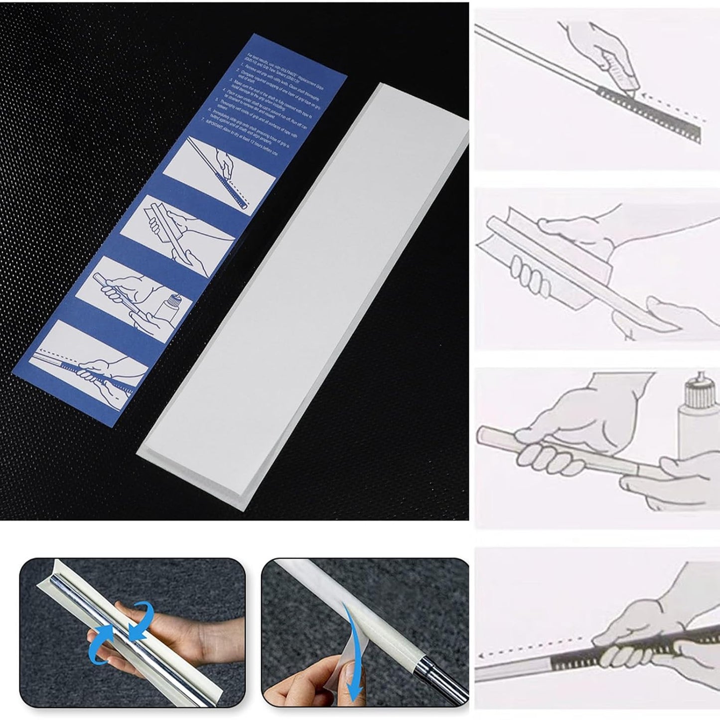 20PCS Golf Grip Tapes Club Grip Tapes Set Wrapping 2" x 10", Golf Club Grip Tape Roll 59 inch Regripping Kit Grip Impact Tapes Replacement Kit Wedge Putter Wrap Tapes for Men Women