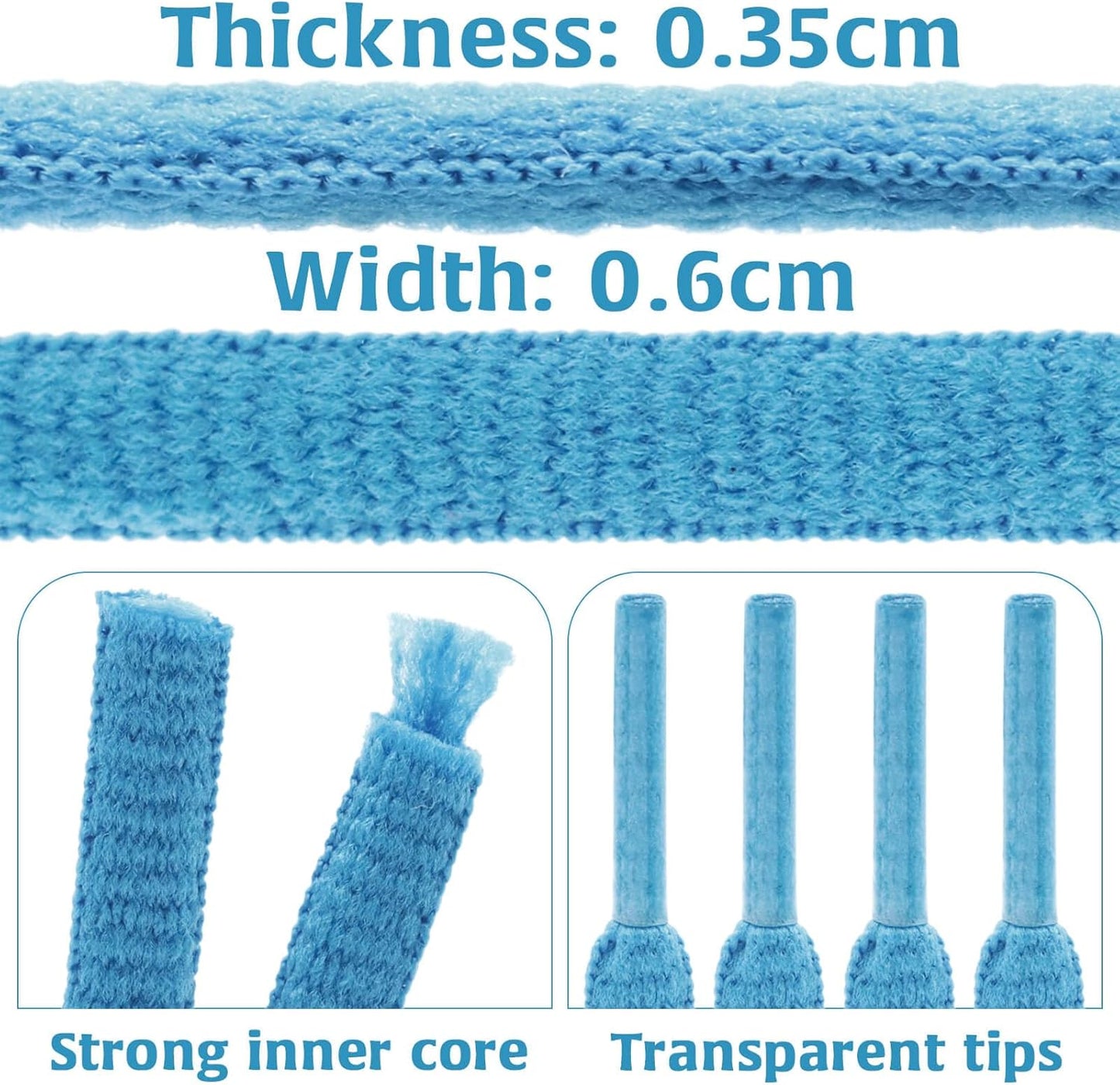 DELELE 2Pair Oval Shoes laces 42 Colors Half Round 1/4" Athletic ShoeLaces for Sport/Running Shoes Shoe Strings