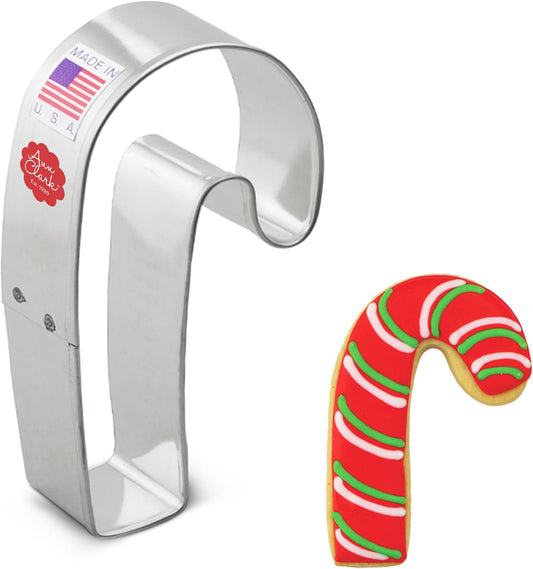 Candy Cane Cookie Cutter, 3.5" Made in USA by Ann Clark