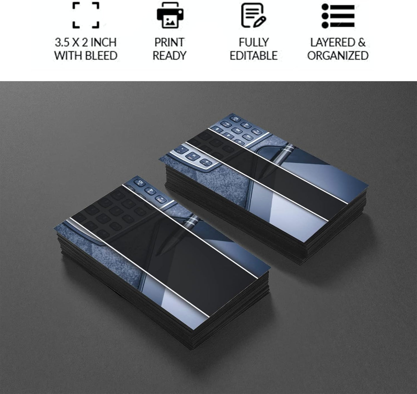 Custom Business Cards 100PCS Double-sided Printing Business Cards Customize with Your Logo Personalized 3.5"x 2" Cards for Business - Financial & Accounting