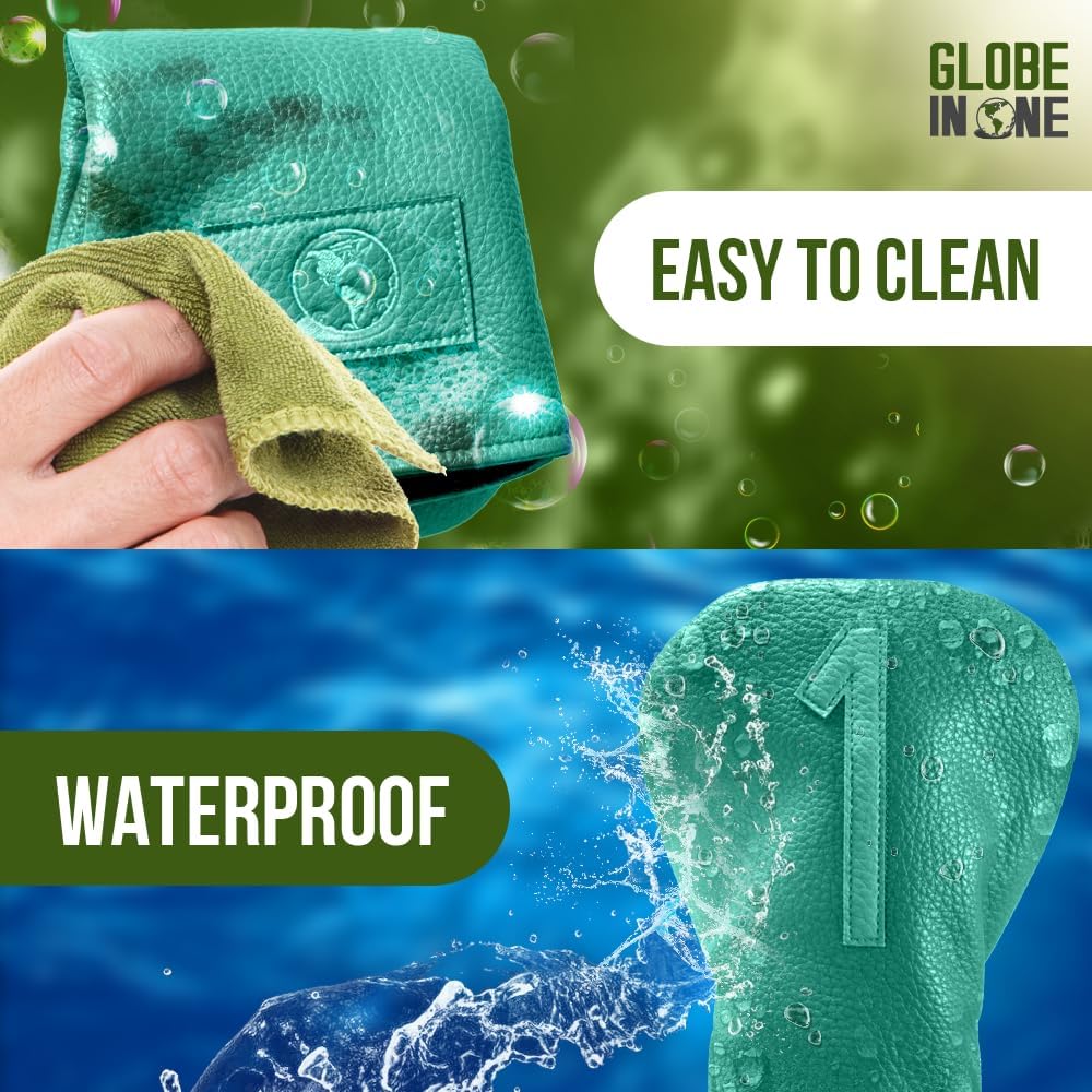 Premium Golf Club Head Covers Set of 4 Fits Drivers Fairways Hybrids 1, 3, 5 and X