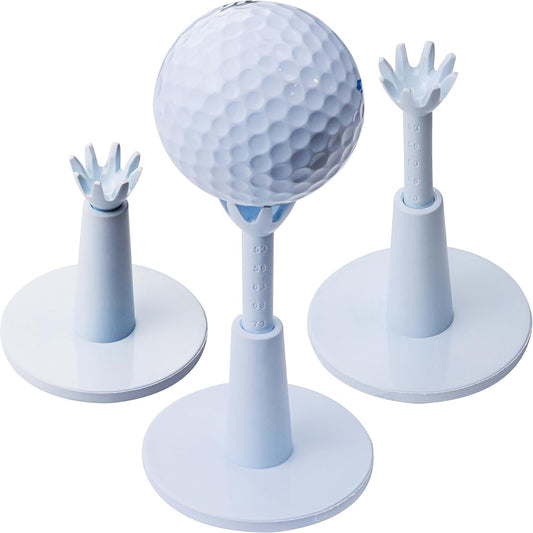 Adjustable Golf Tees - Essential Accessories for Men, Unbreakable & Durable - No Need to Repeatedly Pick Up (3 Pack White)