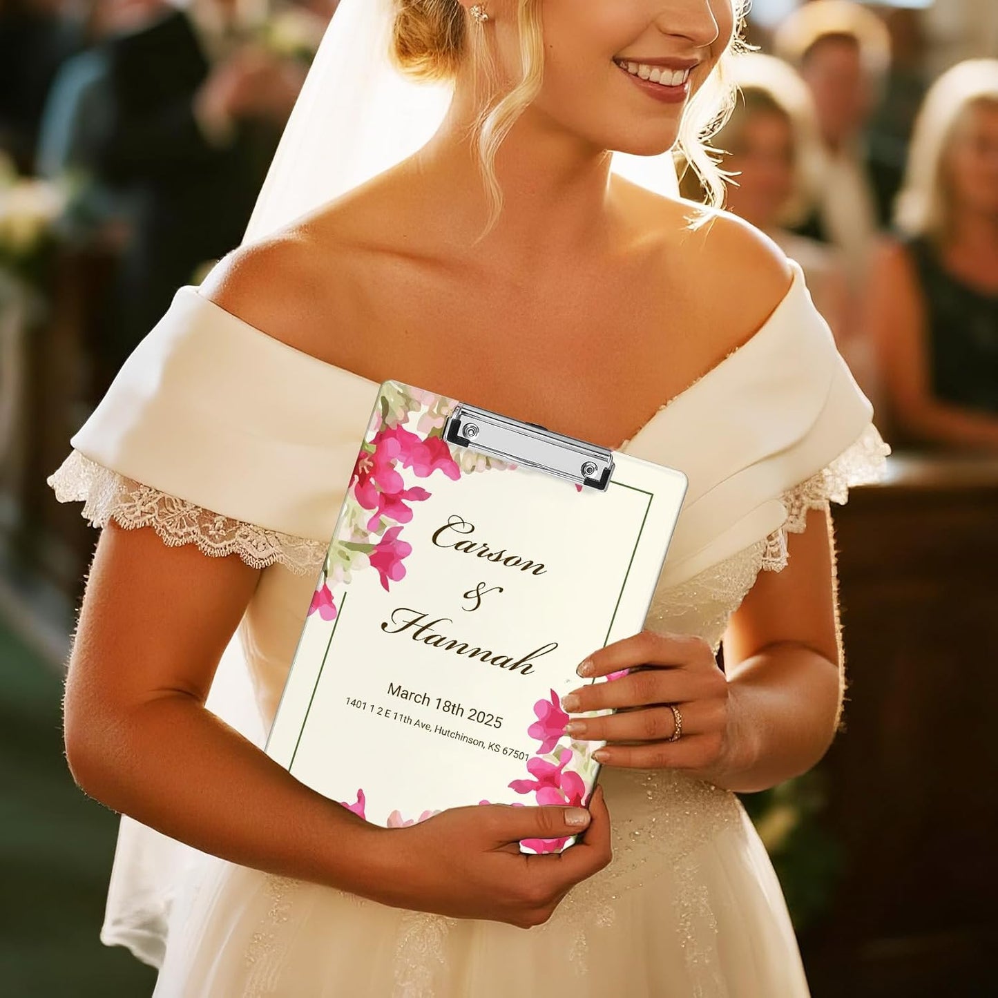 Custom Acrylic Wedding Clipboard with Name Photo Logo Personalized Clipboard for Kids Women Men Custom Back to School Gift for Teachers Nurses Classroom Office