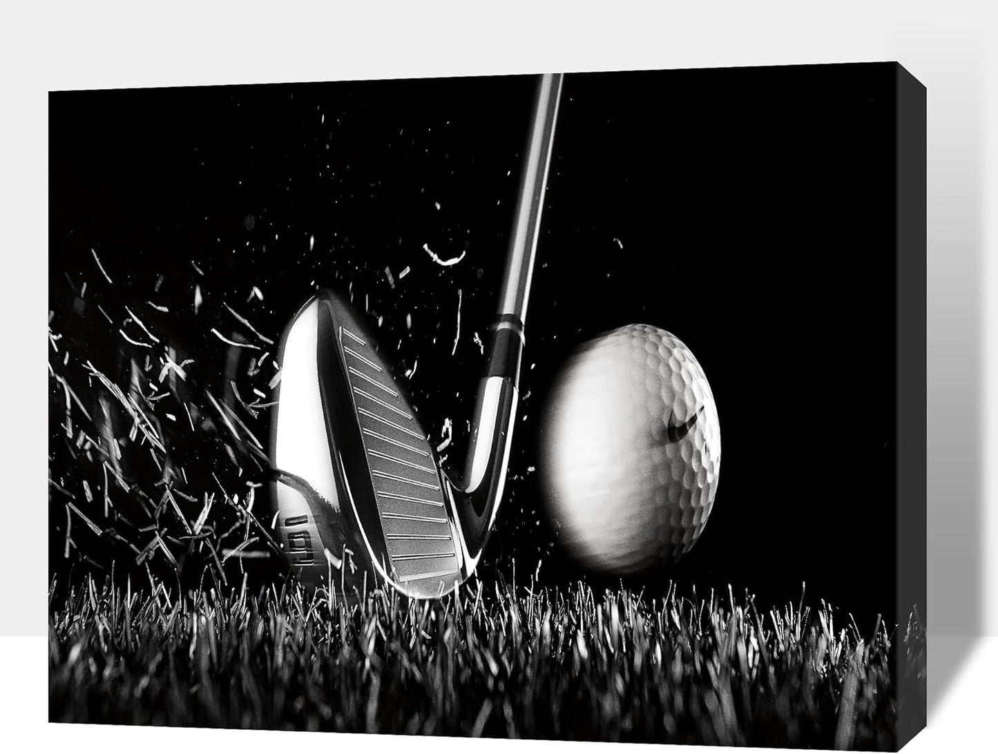 Canvas Wall Art, Play Golf Ball Wall Art Painting Prints for Living Room Wall Decor, Sport Golf Clubs Poster Picture for Bedroom Kitchen Decor, Framed Artwork for Office Home Decoration 28x40 Inches