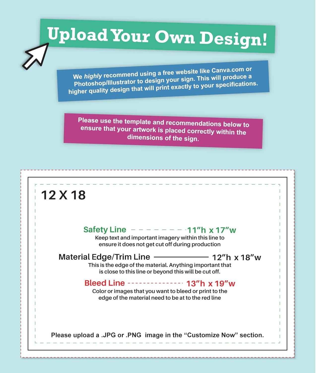 12x18" Double Sided Customizable Outdoor Yard Sign made from Corrugated Plastic with Metal "H" Stake, Easy to Design, Sign for Business, Garage or Yard Sale, Home, Office, (12" x 18")