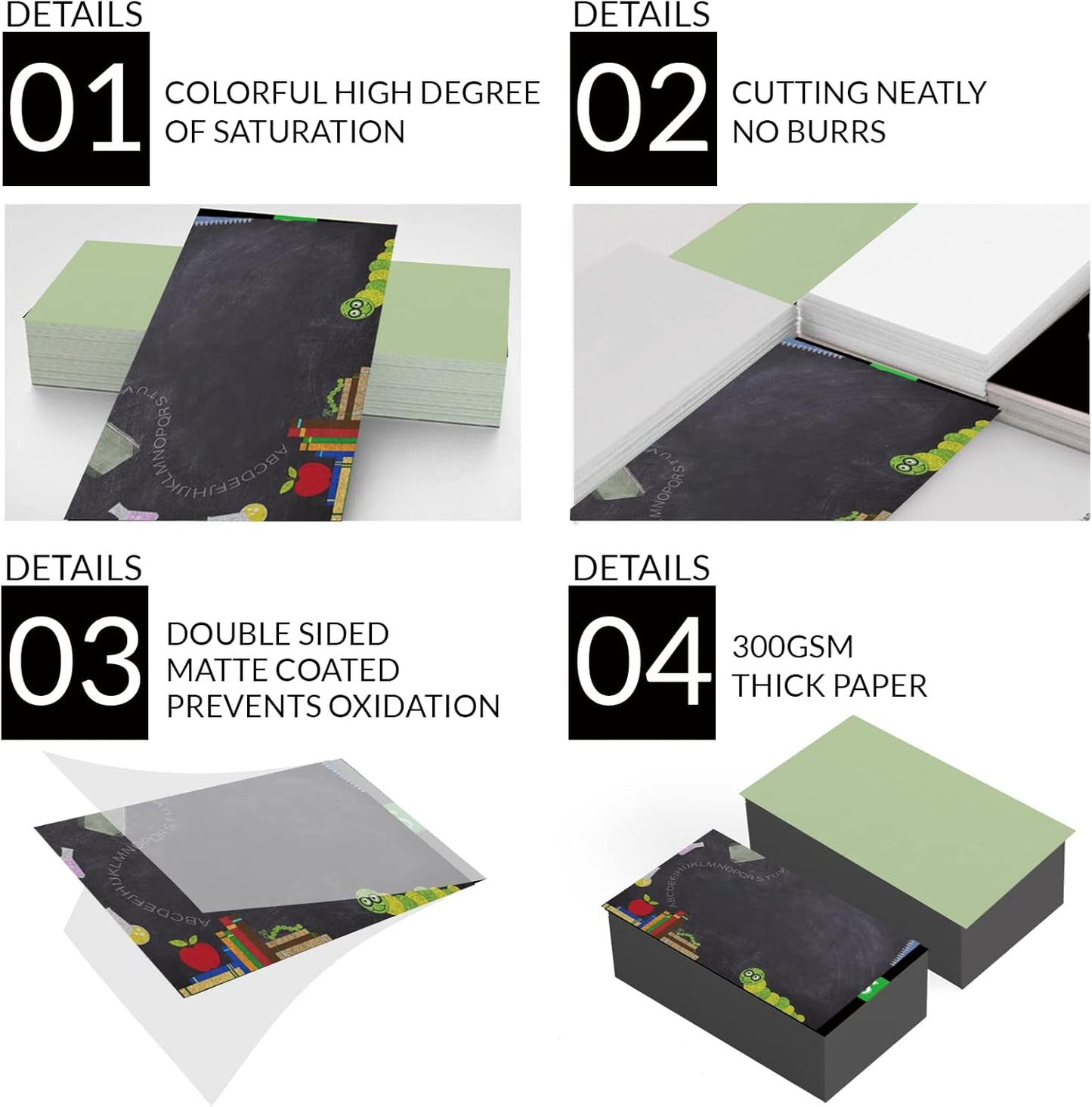 Custom Business Cards 100PCS Double-sided Printing Business Cards Customize with Your Logo Personalized 3.5"x 2" Cards for Business - Education