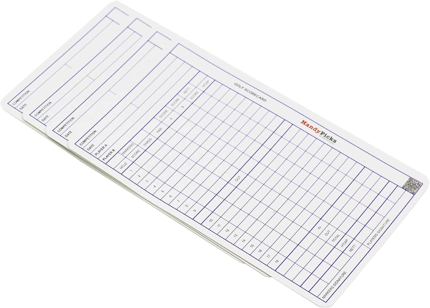 Handy Picks Leather Golf Scorecard Holder | Yardage Book Cover | Scorecard n Pencil Included