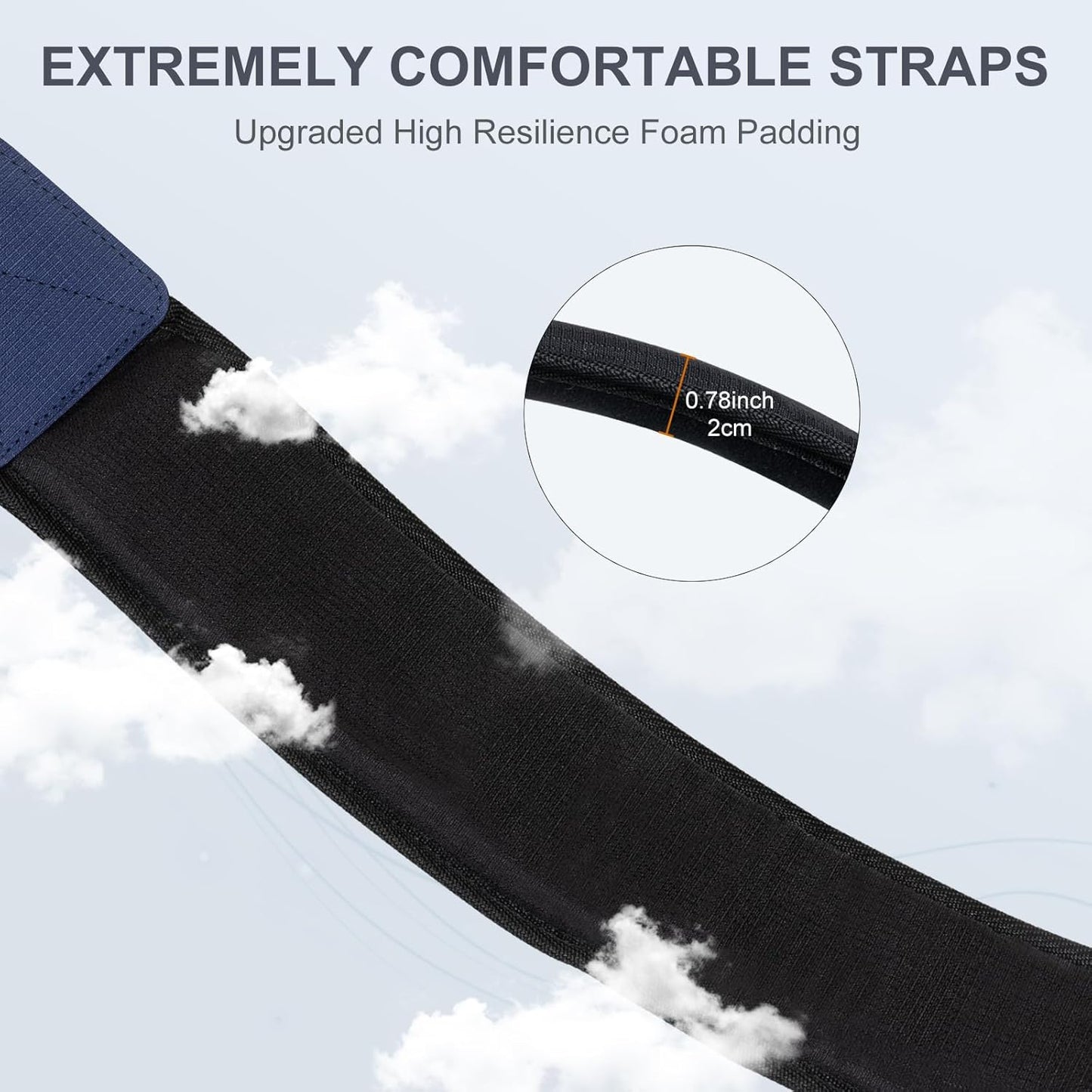 Golf Bag Shoulder Strap, Single Padded Adjustable Straps Universal Replacement